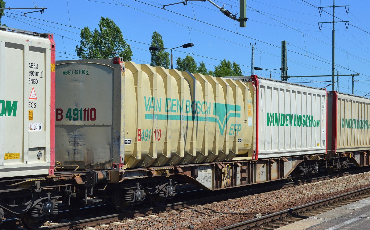 Bulkcontainer von VAN DEN BOSCH/ERP am 05.06.15 Bhf. Flughafen Berlin-Schönefeld.