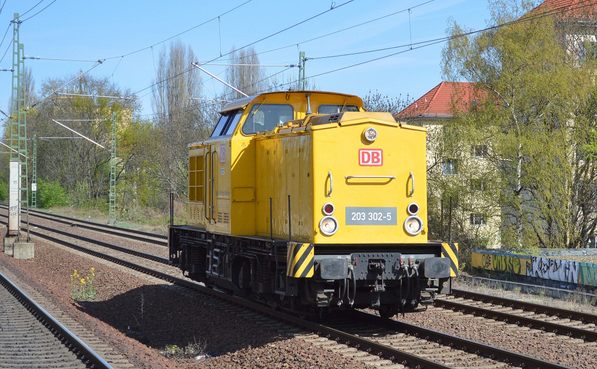 DB Netz 203 302-5 Berliner Innenring Höhe Berlin-Jungfernheide am 20.04.15.