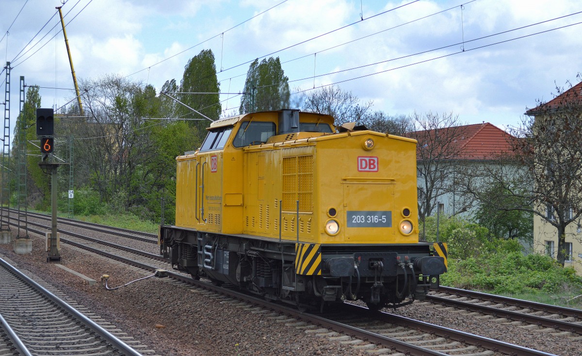 DB Netz 203 316-5 auf dem Berliner Innenring Höhe Jugfernheide Richtung Berlin Grunewald am 15.04.14