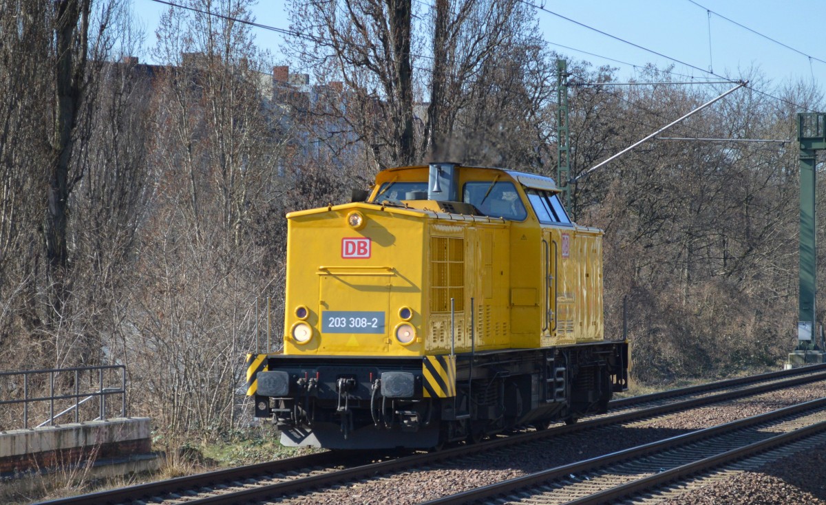 DB Netz Instandhaltung 203 308-2 Richtung Nordosten am 13.03.14 Berliner Innenring Höhe Jungfernheide.