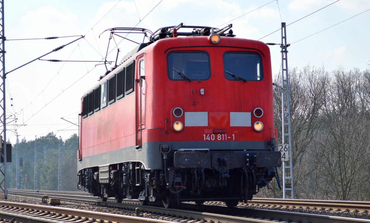EBS 140 811-1 (seitlich immer noch mit D-DB gekennzeichnet)Richtung Nordosten am 09.03.16 Berlin-Wuhlheide.