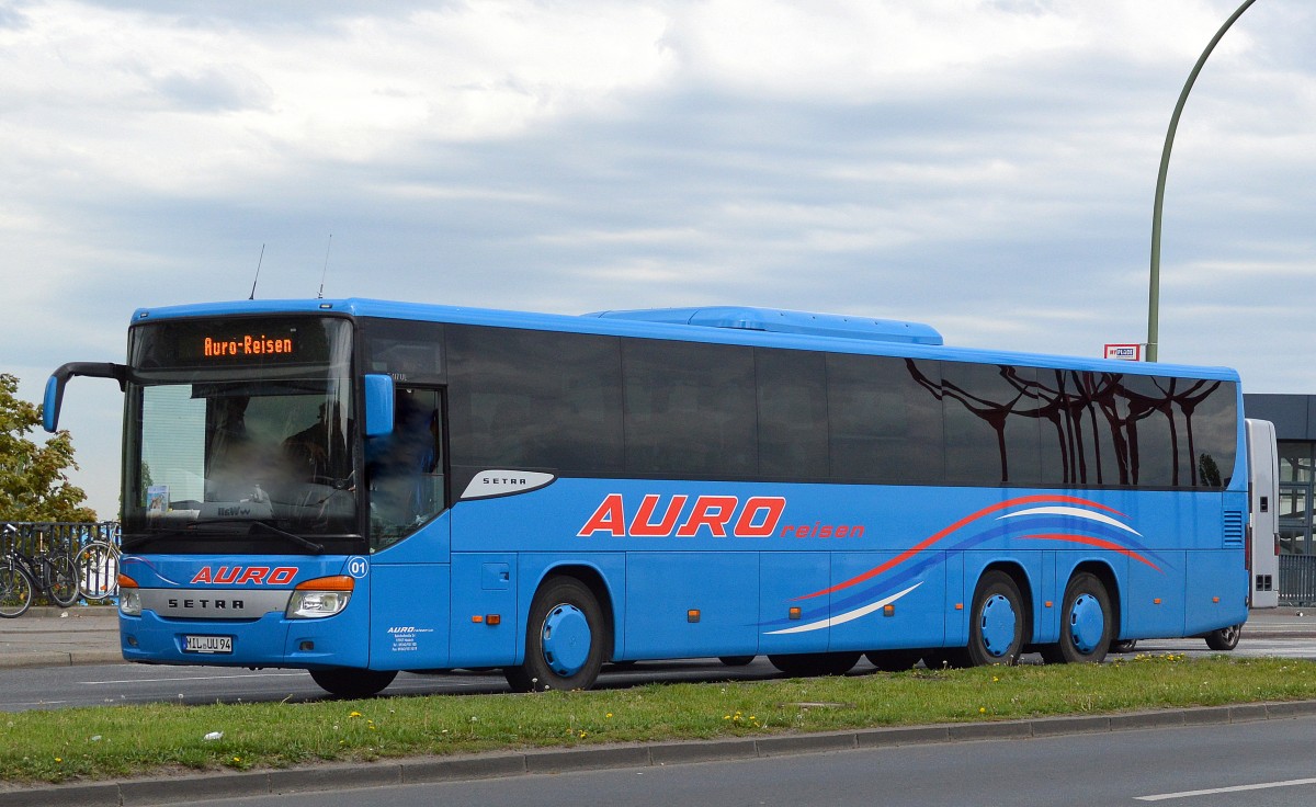 Ein SETRA S 417 UL der Fa. AURO-REISEN am 05.05.15 Berlin-Beusselbrücke.