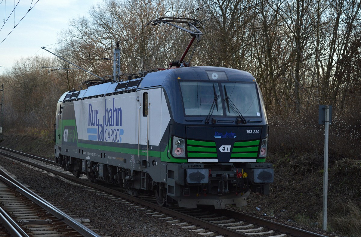 ELL Vectron 193 230 der Rurtalbahn Cargo am 03.12.15 Berlin-Hohenschönhausen.