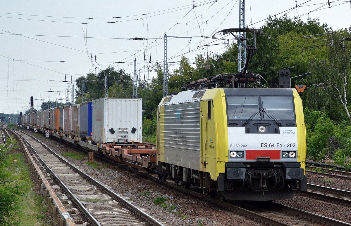 ERSR mit E 189-202 und dem Poznan-Shuttle Richtung Rotterdam am 07.08.15 Berlin-Hirschgarten.