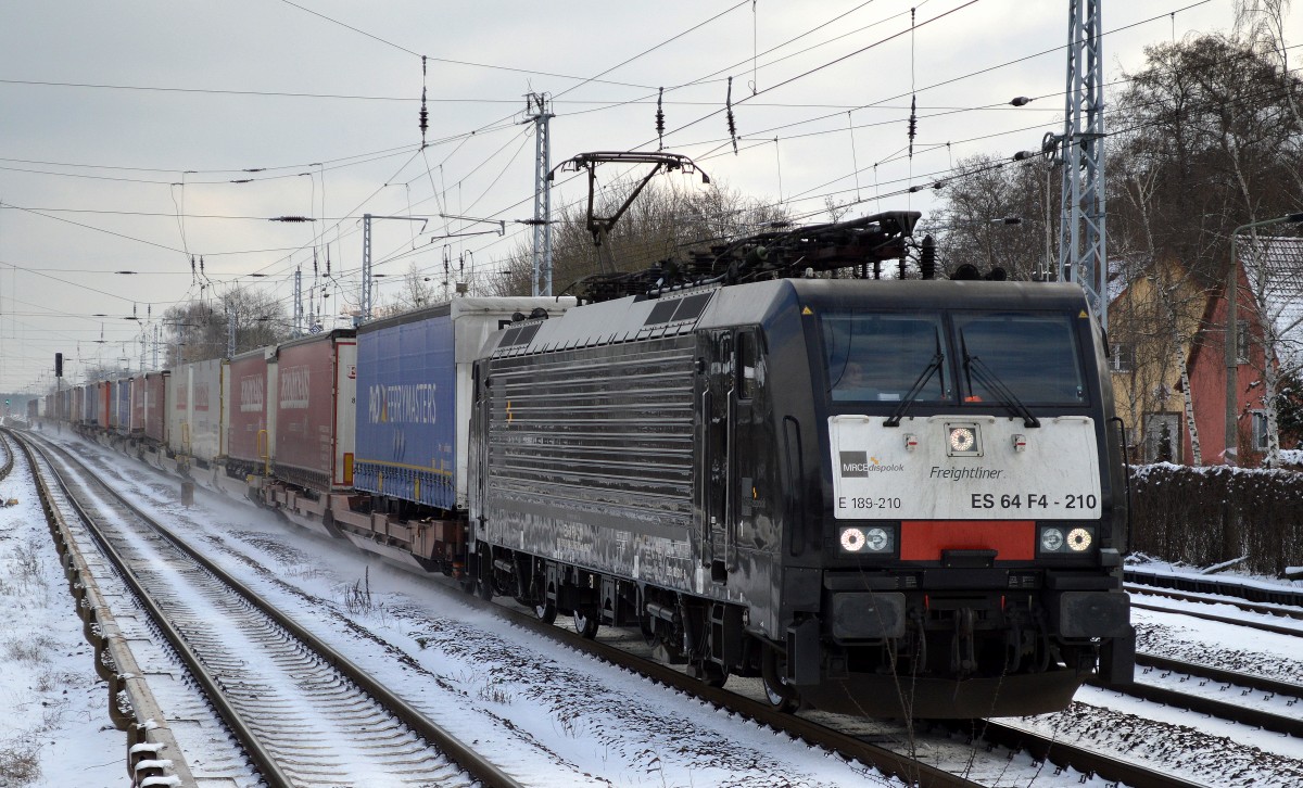 ERSR mit E 189-210 und KLV-Zug am 20.10.15 Richtung Rotterdam am 20.01.16 Berlin-Hirschgarten.