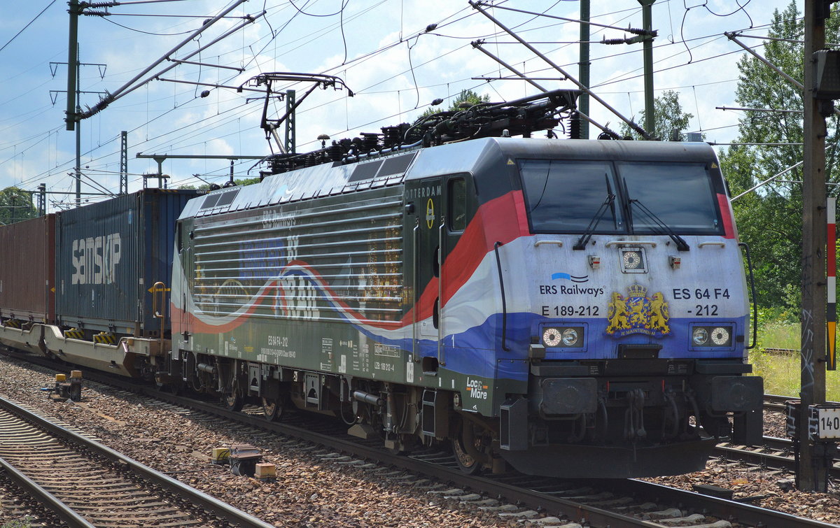 ERSR mit E 189-212 und dem Poznan-Shuttle am 14.06.16 Bf. Flughafen Berlin-Schönefeld.