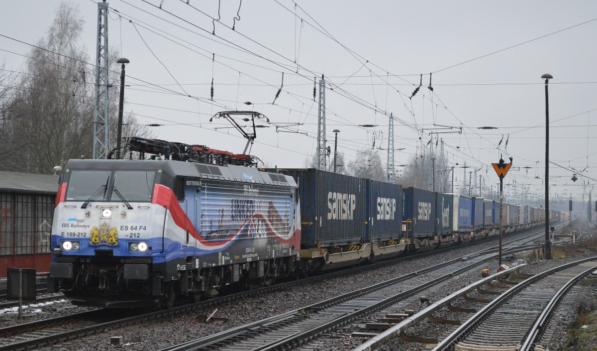 ERSR Poznan-Shuttle mit E 189-212 am 12.01.16 Berlin-Hirschgarten.