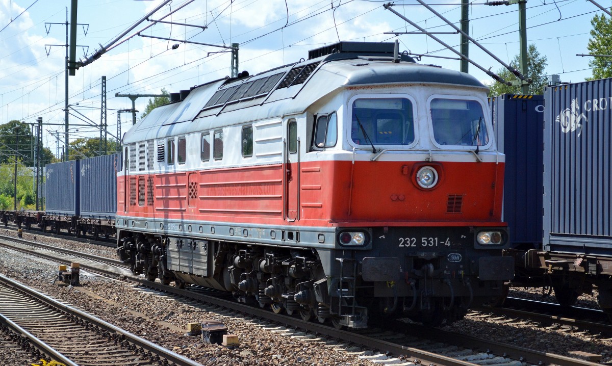 EWR Ludmilla 232 531-4 am 12.08.14 Durchfahrt Bhf, Flughafen Berlin-Schönefeld.