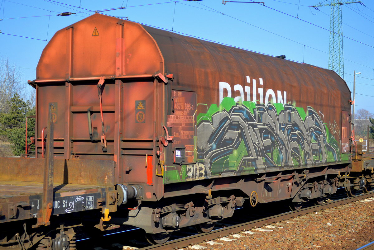 Graffiti gesichtet am 14.02.17 Bf. Flughafen Berlin-Schönefeld.