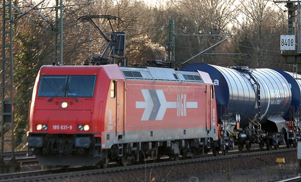 HGK 2066/185 631-9 Richtung Schwedt am 07.01.14 Durchfahrt Bhf. Berlin-Jungfernheide am 07.01.14
