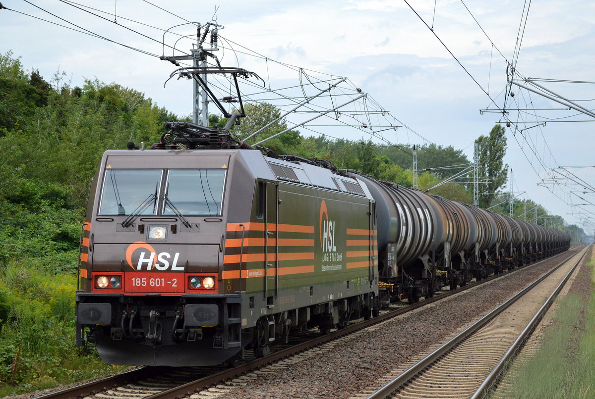 HSL mit 185 601-2 und Kesselwagenzug am 03.08.17 Bf. Berlin-Hohenschönhausen.