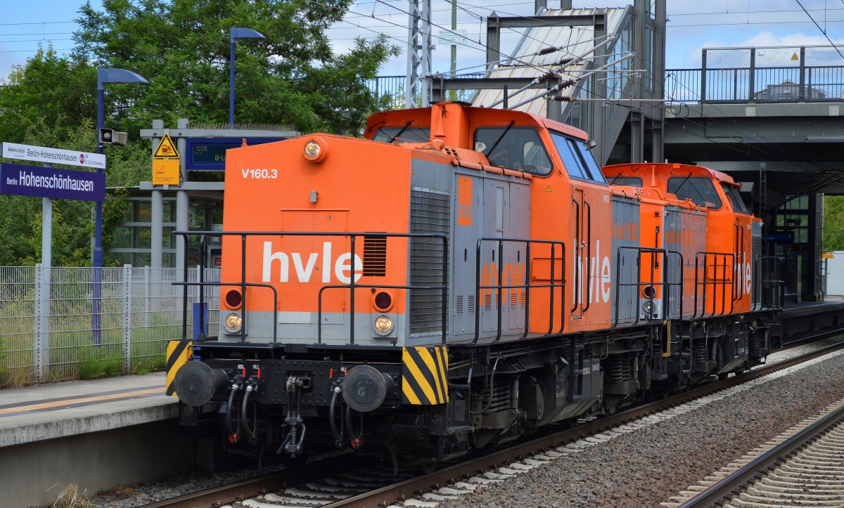 hvle V160.3 (203 105-2) + hvle V160.10 (203 142-5) am 15.06.15 Berlin-Hohenschönhausen.