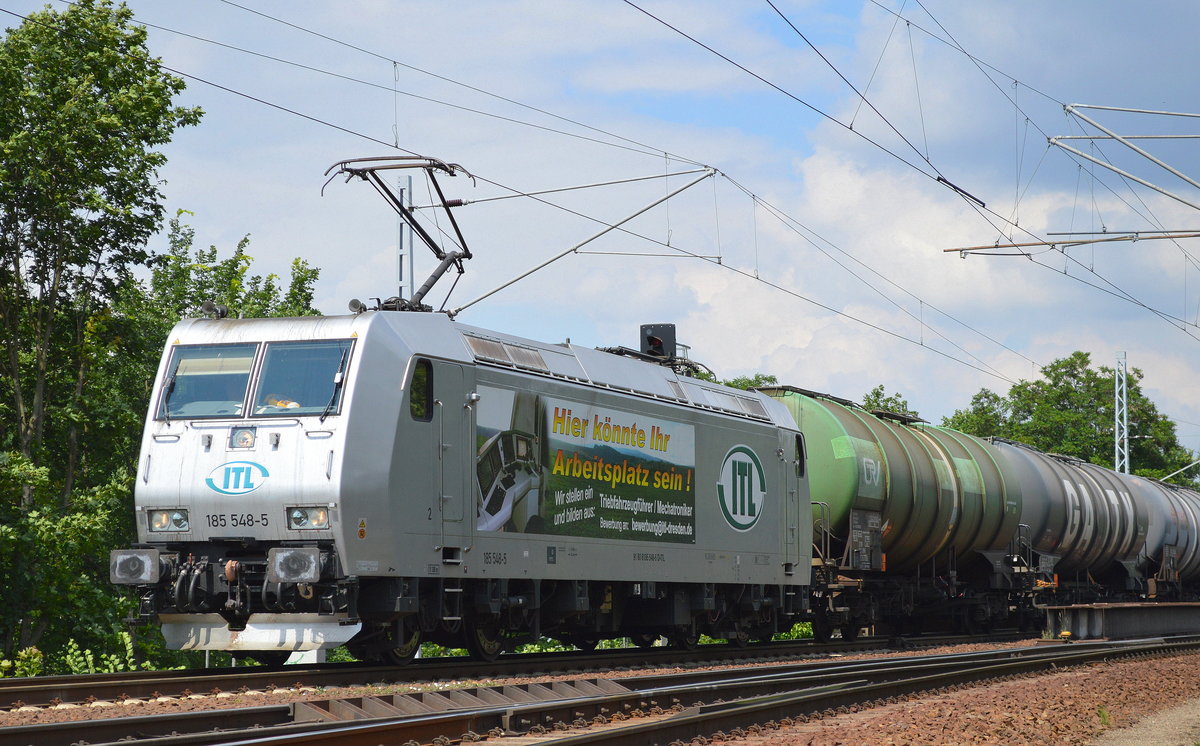 ITL 185 548-5 mit Kesselwagenzug am 19.06.16 Berlin Wuhlheide.
