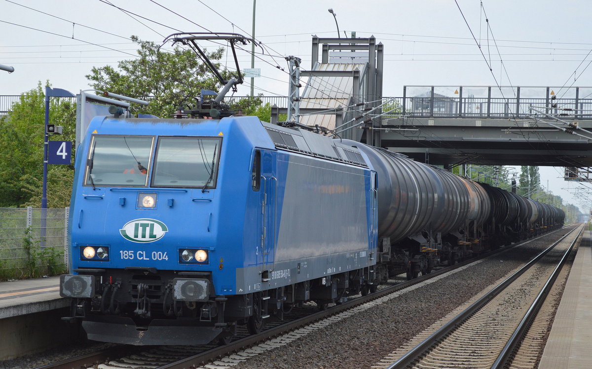 ITL 185 CL 004 (185 504-8) mit Kesselwagenzug am 23.05.16 Berlin-Hohenschönhausen. 