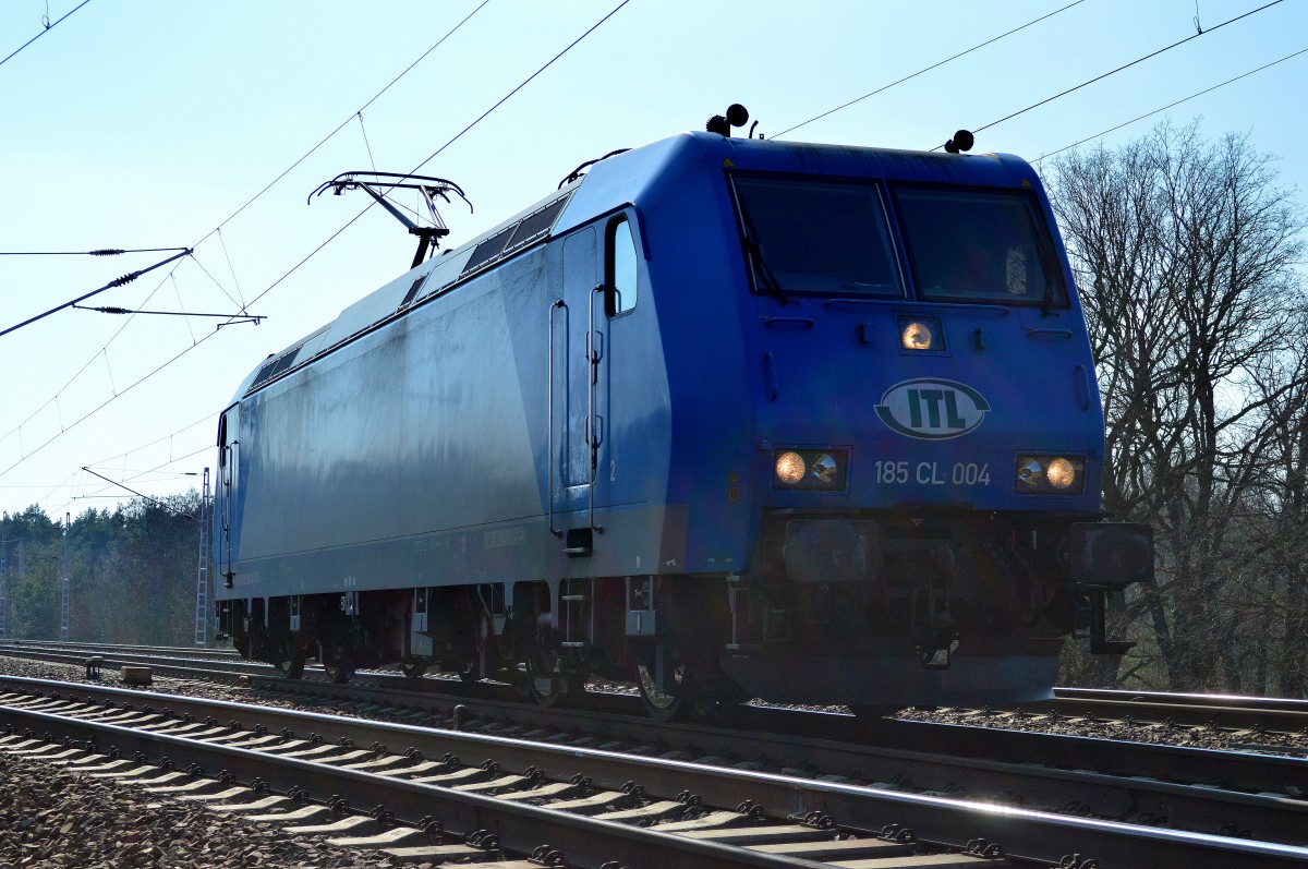 ITL mit 185-CL 004 (185 504-8) am 16.03.16 Berlin-Wuhlheide.