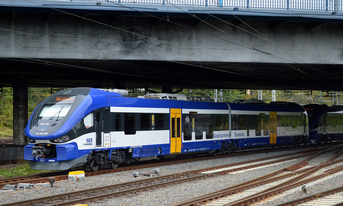 Leider nur bei der Ausfahrt aus dem Bf. Berlin Lichtenberg, die NEB Triebzüge 632 025 + 632 021 (im Bild) als RB 26 nach Seelow-Gusow am 04.09.16