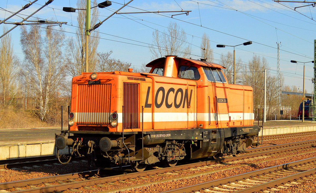 LOCON 208 (212 357-8) am 27.02.17 Bf. Flughafen Berlin-Schönefeld, Grüße an den Tf !!!! 