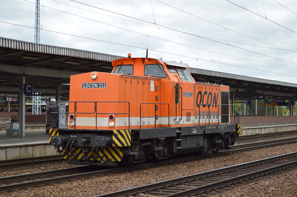 LOCON 211 (293 502-1) am 20.04.16 Bf. Flughafen Berlin-Schönefeld.