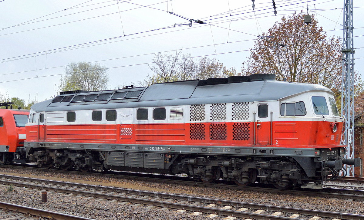 Lokzug mit 145 038-6 mit 145 070-9 + 232 105-7 am Haken am 18.04.17 Berlin-Grünau.
