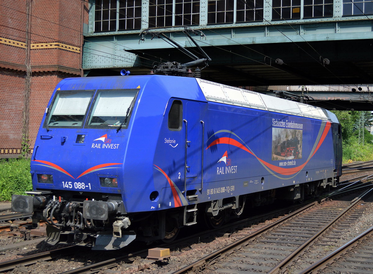 LTE Netherlands B.V mit der SRI Lok 145 088-1 am 20.06.17 Bf. Hamburg-Harburg.