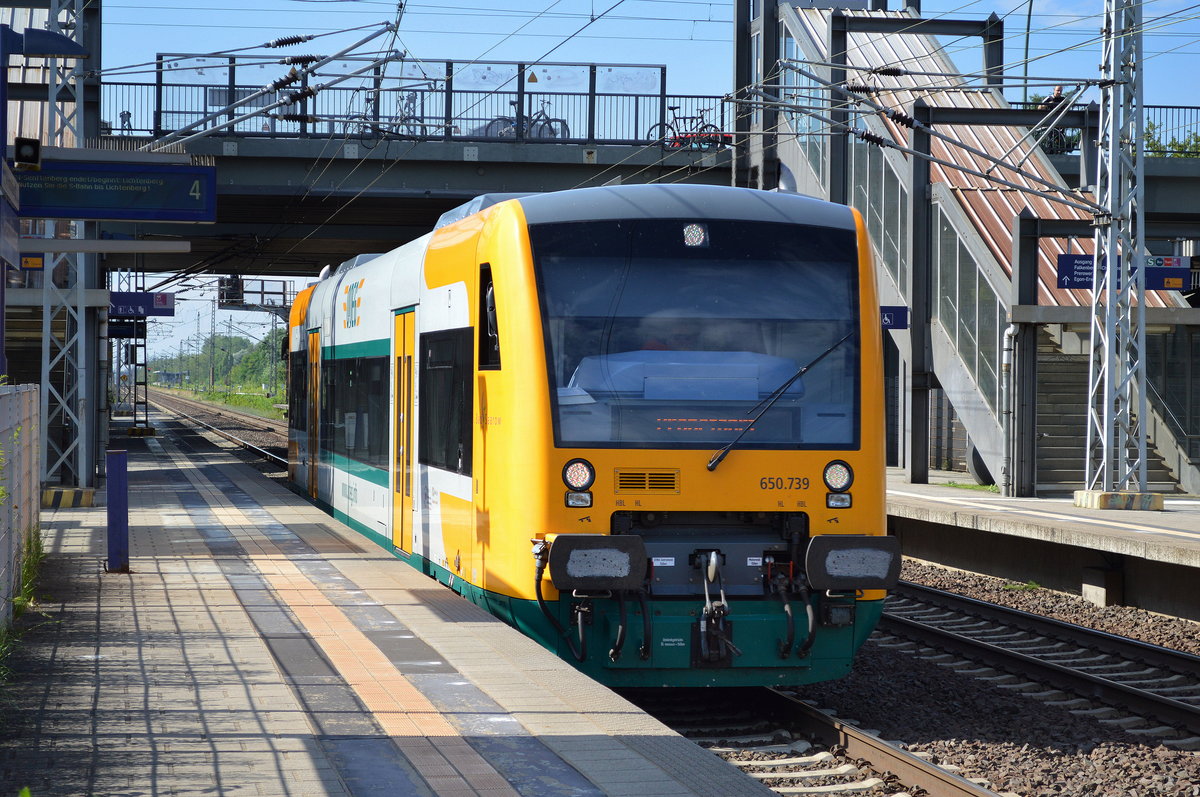 ODEG 650.739 am 03.08.17 Durchfahrt Bf. Berlin-Hohenschönhausen.