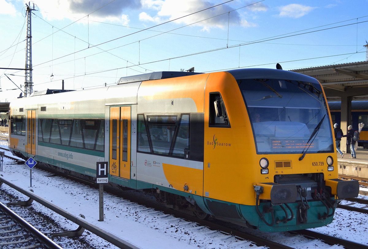 ODEG 650.739  Bad Saarow  auf Dienstfahrt am 06.01.17 Durchfahrtgleis Bf. Berlin-Lichtenberg.