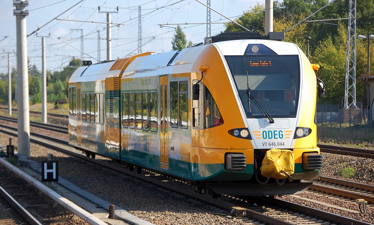 ODEG VT 646.044 Richtung Innenstadt am 05.09.13 Berlin-Blankenburg.