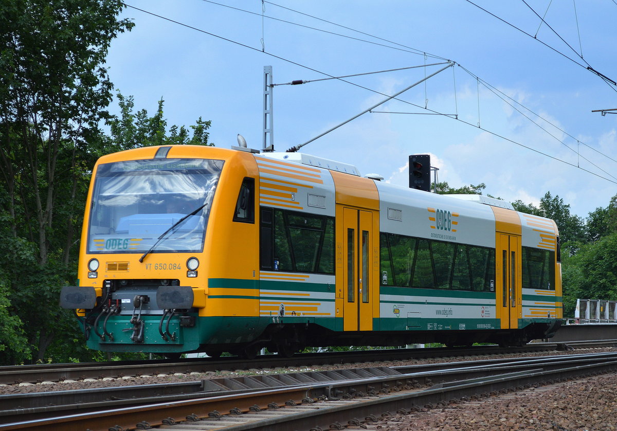 ODEG VT 650.084 (650 084-6) auf Dienstfahrt am 02.06.16 Berlin-Wuhlheide.