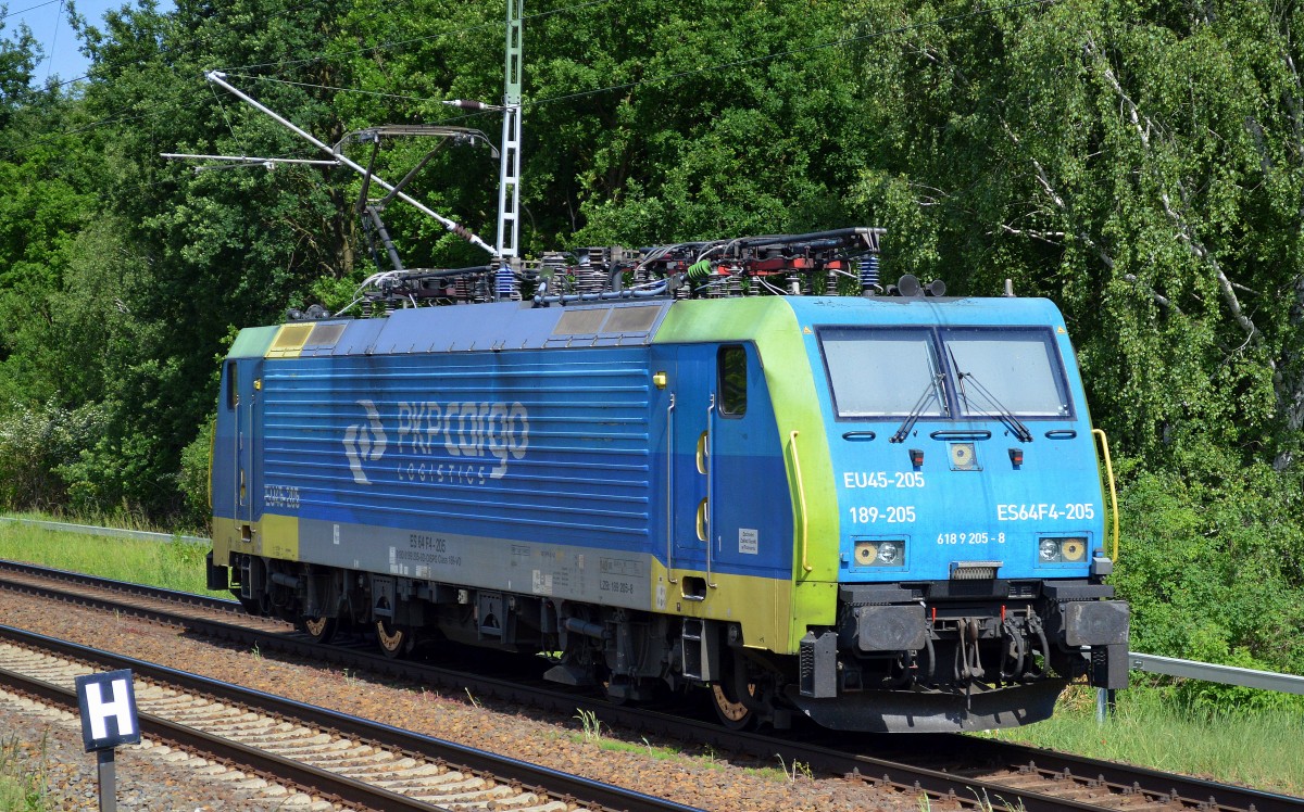 PKP Cargo 189-205/EU45-205 Richtung Oranienburg am 08.06.15 Mühlenbeck/Mönchmühle bei Berlin.
