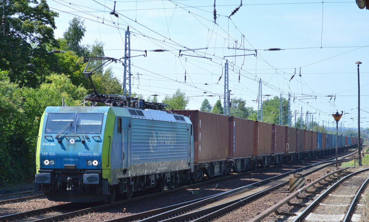 PKP Cargo mit EU45-804/189-804 mit Containerzug am 01.08.15 Berlin Hirschgarten.
