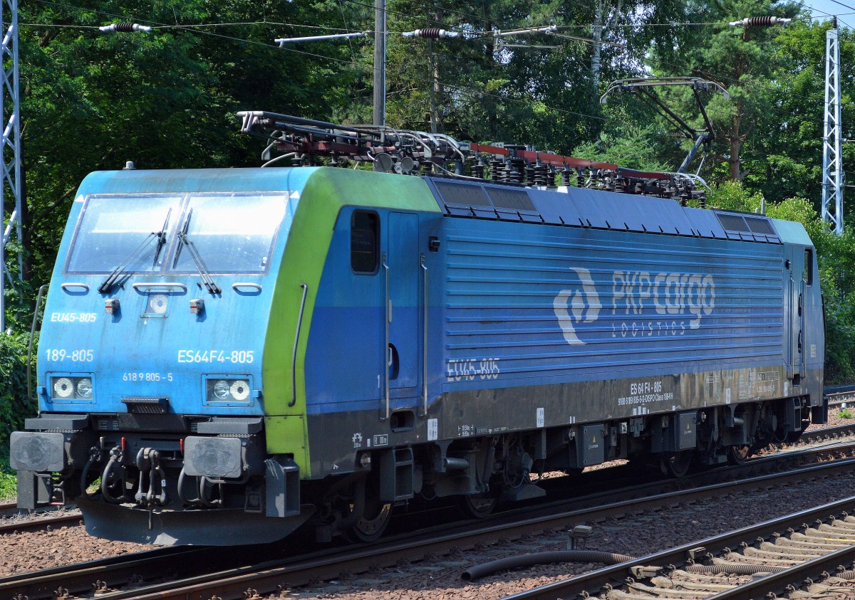 PKP Cargo mit EU45-805/189-805 am 05.07.15 Berlin Hirschgarten.