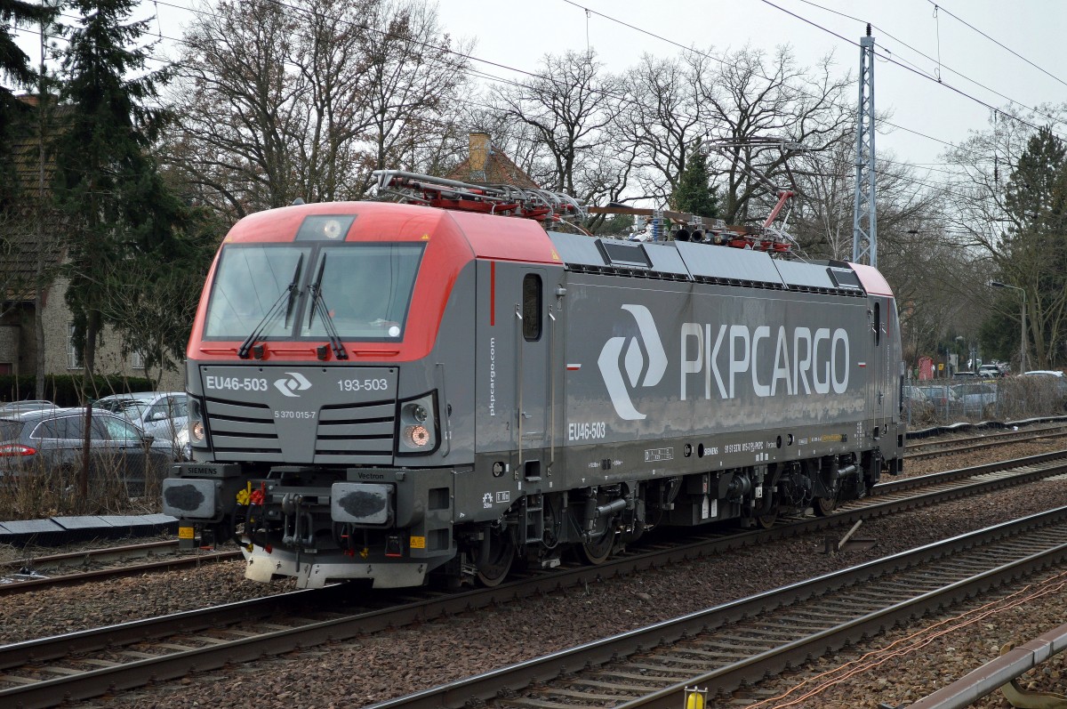 PKP Cargo mit EU46-503 am 03.03.16 Berlin-Hirschgarten.