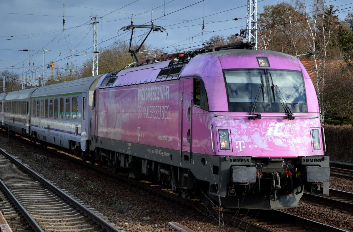 PKPIC mit dem EC 46 und 5 370 007 am 23.02.16 Berlin-Hirschgarten.