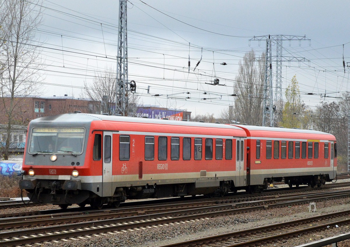 RB12 mit 628 641 Richtung Berlin-Lichtenberg am 26.11.15 Berlin-Springpfuhl.
