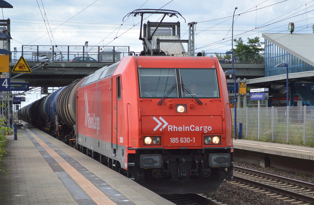 RHC 185 630-1 mit Kesselwagenzug am 23.07.17 Bf. Berlin-Hohenschönhausen.