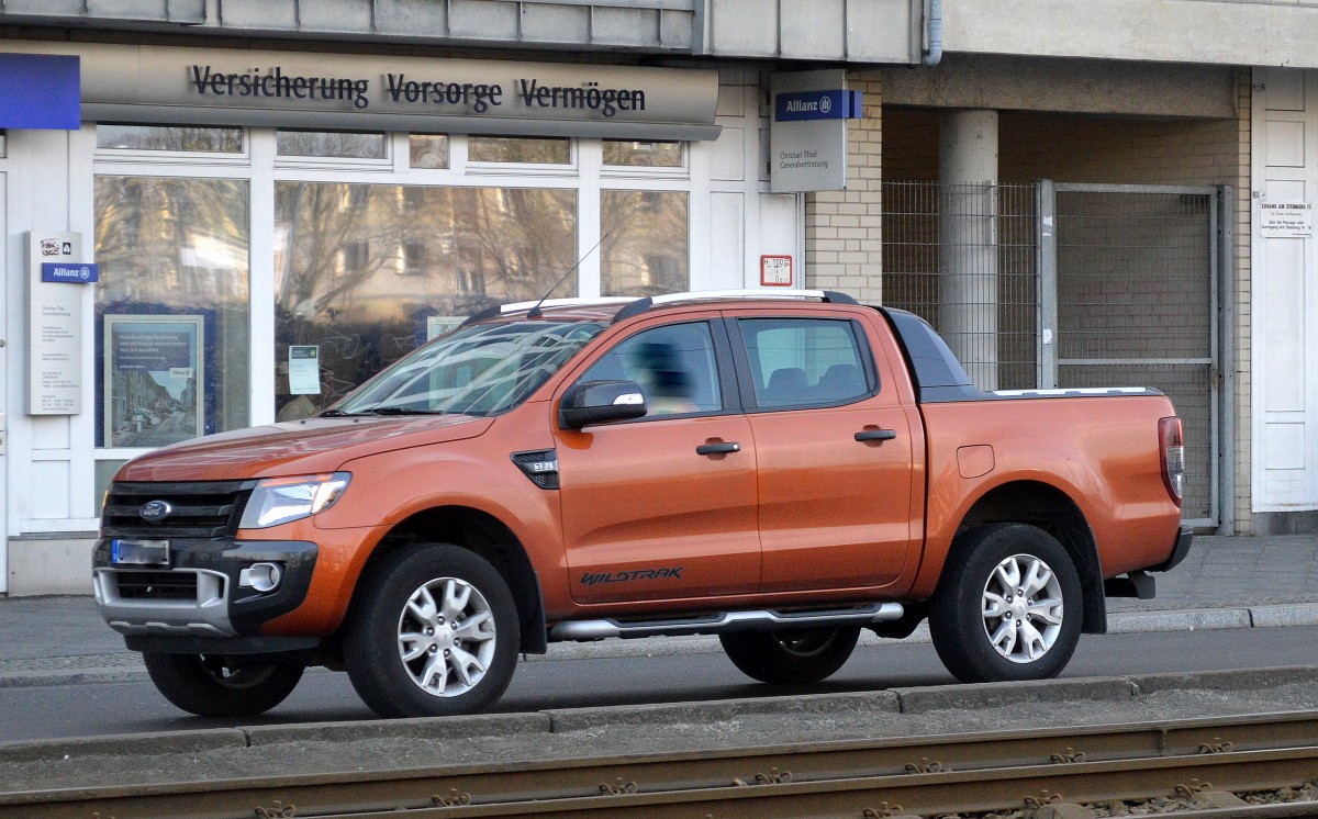 Sehr sch�ner FORD RANGER WILDTRAK am 17.03.15 Berlin-Pankow. Dieser PICKUP ist seit 2012 auf dem Markt.