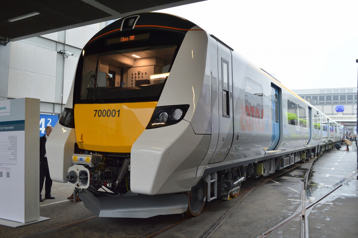 Siemens präsentiert den Desiro City für den Klassiker in Großbritannien die Strecke Thameslink auf der Inno Trans Berlin, 26.09.14