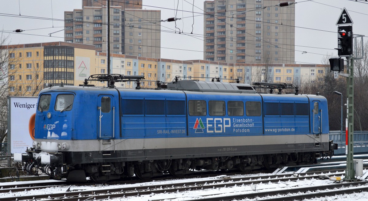 SRI Mietlok 151 039-5 von EGP am 30.01.15 Berlin Greifswalder Str.