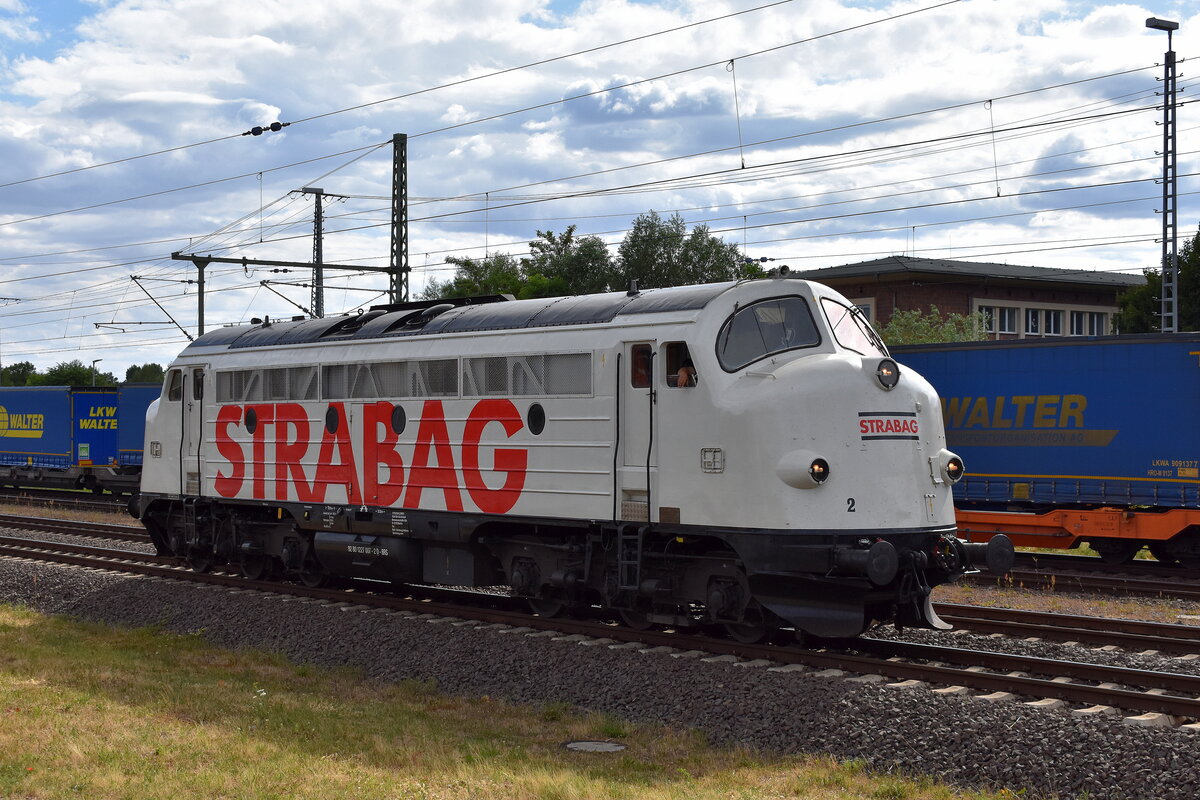 STRABAG BMTI Rail Service GmbH mit ihrer NoHAB  V 170 1147  (NVR:  92 80 1227 007-2 D-BRS ) am 10.07.25 Höhe Bahnhof Magdeburg Hbf.