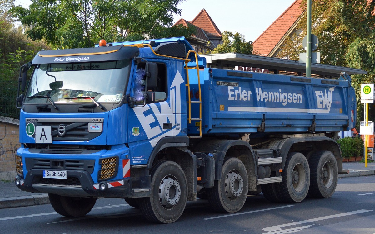 VOLVO FMX 410 EEV Kipper der Fa. Erler Wennigsen, 15.09.14 Berlin-Pankow.