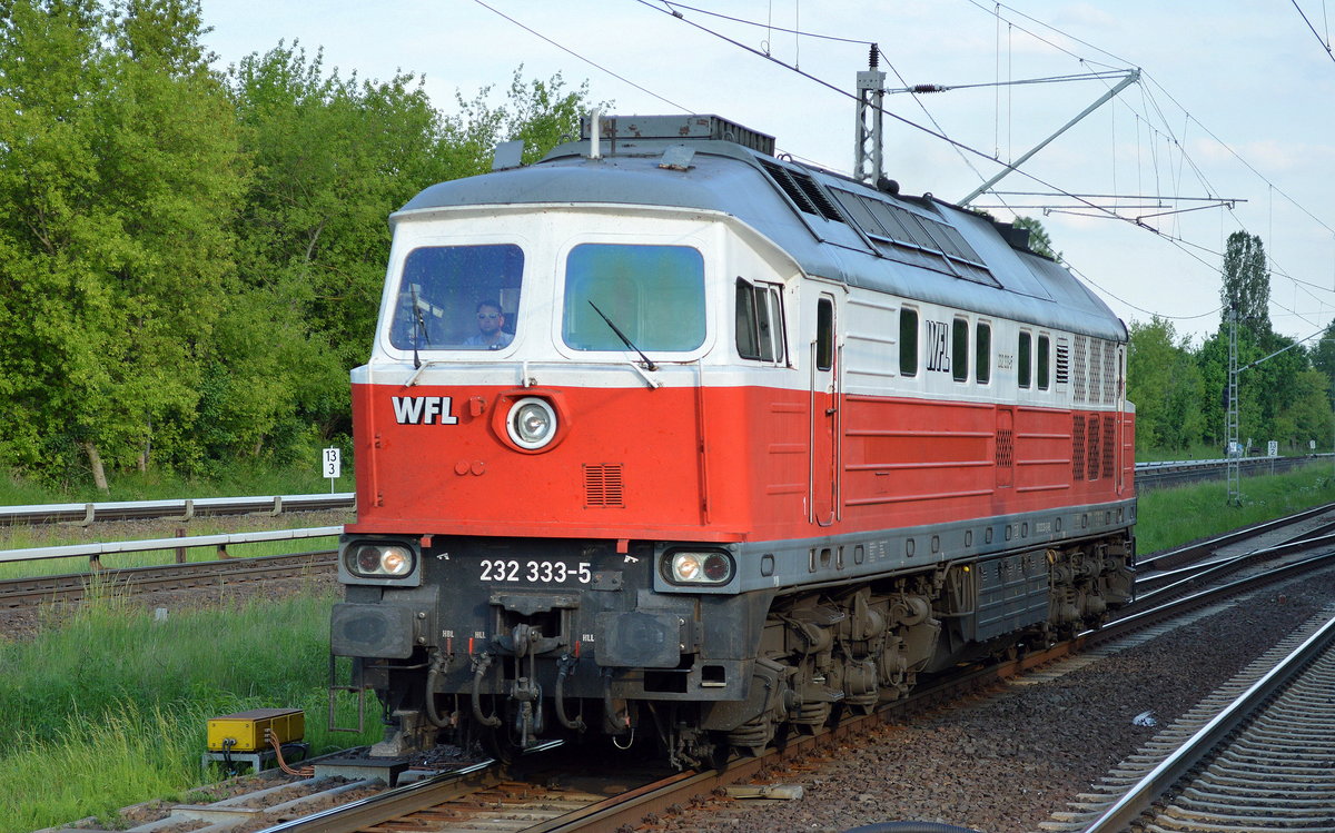 WFL mit 232 333-5 am 22.05.17 Berlin-Hohenschönhausen.