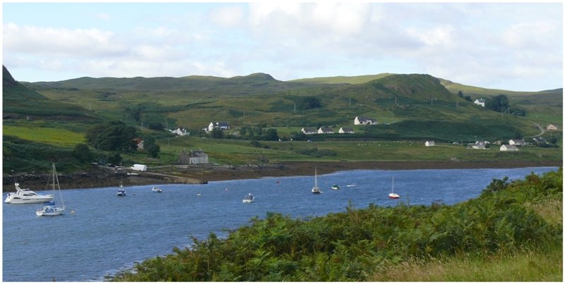 Auf der A 863 bei Bracadale am Loch Harport. (06.08.2008)