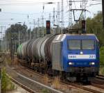 Bis vor kurzem viele Jahre f�r RBH unterwegs, RBH 201 Alpha Trains Leasinglok 145-Cl 201 (91 80 6145 097-2 D-ATLD, Bj.2001) mit Kesselwagenganzzug Richtung Karower Kreuz Berlin, 09.07.08 