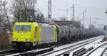 Alpha Trains 119 005-6 f�r RHC mit Kesselwagenzug am 30.01.15 Berlin-Karow.