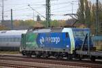 PKP Cargo EU43-004 (91 51 627 0003-2 PL-PKP) mit Leerzug PKW-Transportwageneinheiten Richtung Berlin-Wedding, 27.10.10 Berlin-Beusselstr.