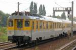 Hier der Messzugsteuerwagen mit eigenem Pantographen gezogen von ES 64 U2-028 am 12.10.10 Berlin-Pankow.