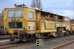 Diese Gleisstopfmaschine vom Typ Plasser & Theurer vom Typ 09-32 CSM geh�rt der Gleisbaufirma Heitkamp Rail, 20.04.08 Gbf.