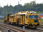 Gleisbauzug mit der Stopfmaschine P&T UNIMAT 09-32/4S + der Schotterplaniermaschine der Deutschen Plasser SSP 110 SW am 05.09.08 Berlin Greifswalder Str.