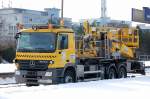 Zweiwegefahrzeug, ein MB ACTROS 3346 f�r Wechselaufbauten (in diesem Fall eine registrierte Arbeitsb�hne von der Fa.