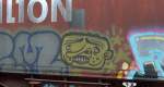 Graffiti auf einem Güterwagen am 28.03.15 Bhf.